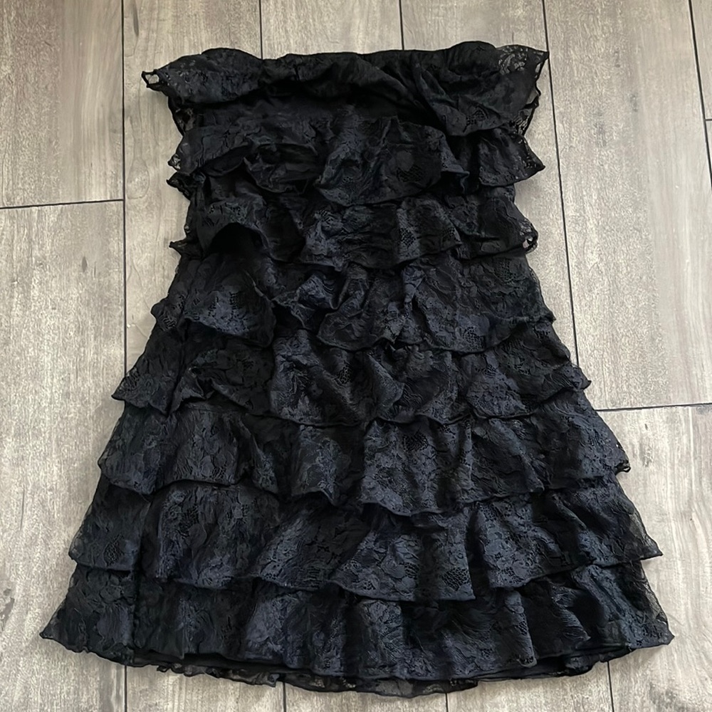 Express halter black mini dress